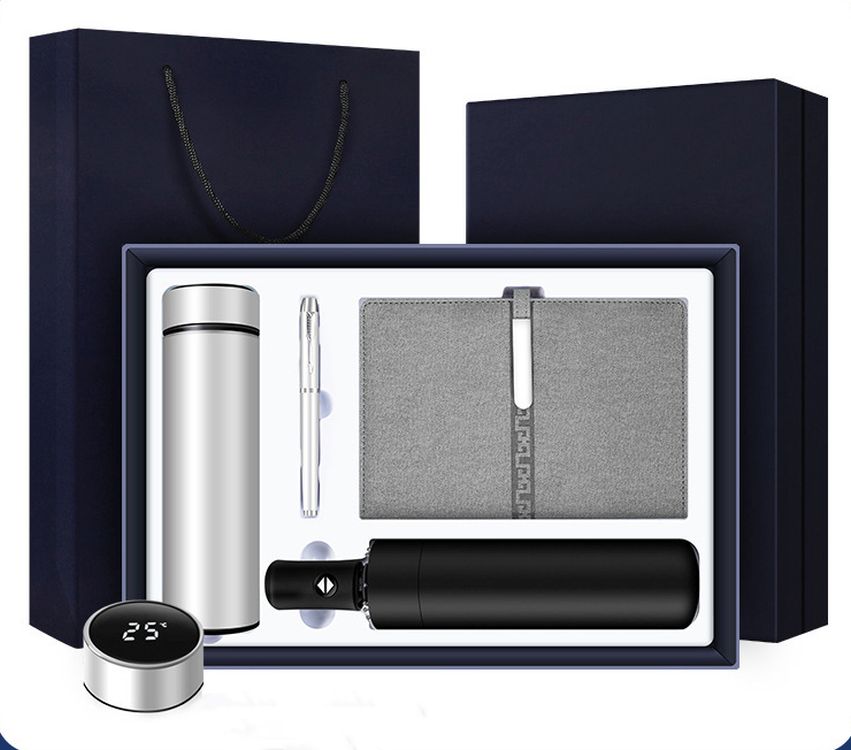 4 PCS Gift Set - Insulated Tumbler, Automatic Umbrella, Notebook, and Pen 2