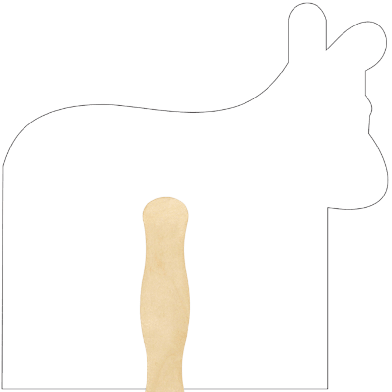 Donkey Outline Fan 4
