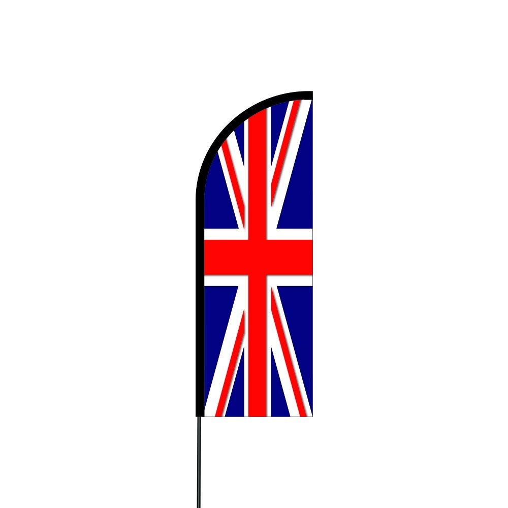 Union Jack Flag Kit 14' Feet Feather Flag Sign Outdoor Banner 1