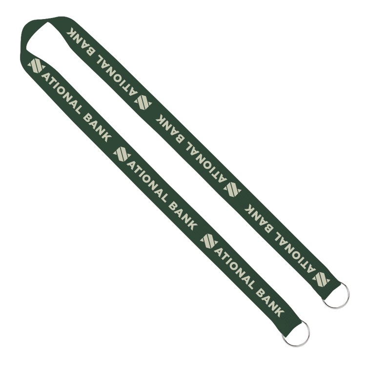 1" Screen Printed Lanyard with Double Clips 3