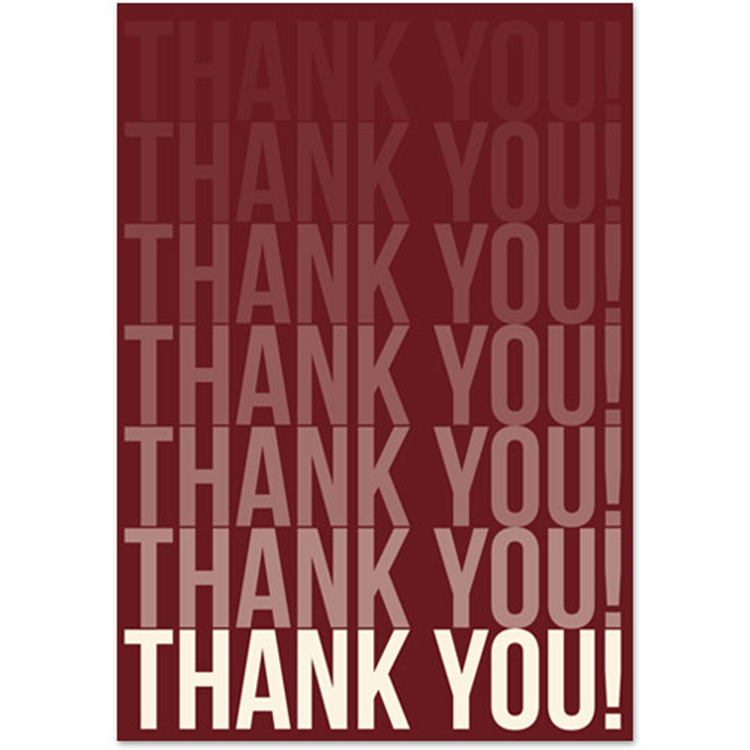 Thank You Words Greeting Card 4