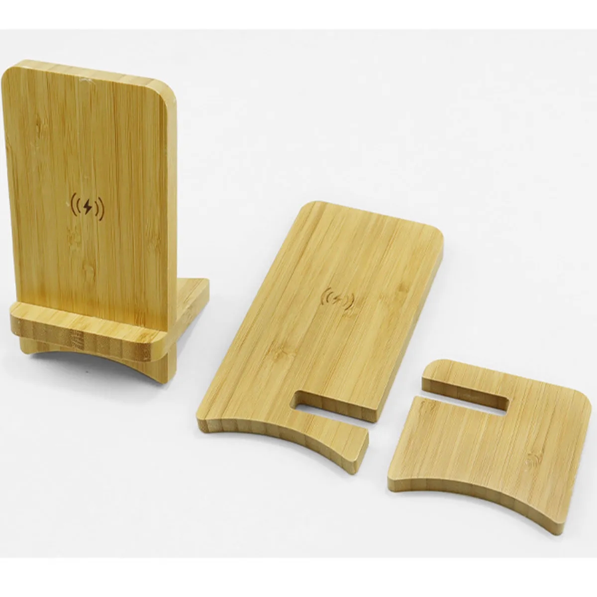 15W Bamboo Stand Wireless Charger 1