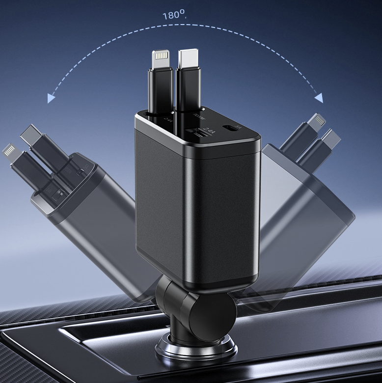 Retractable Car Charger 4 in 1 8