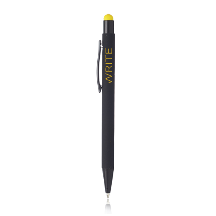 Rubberized Color Pop Pen with Stylus 1