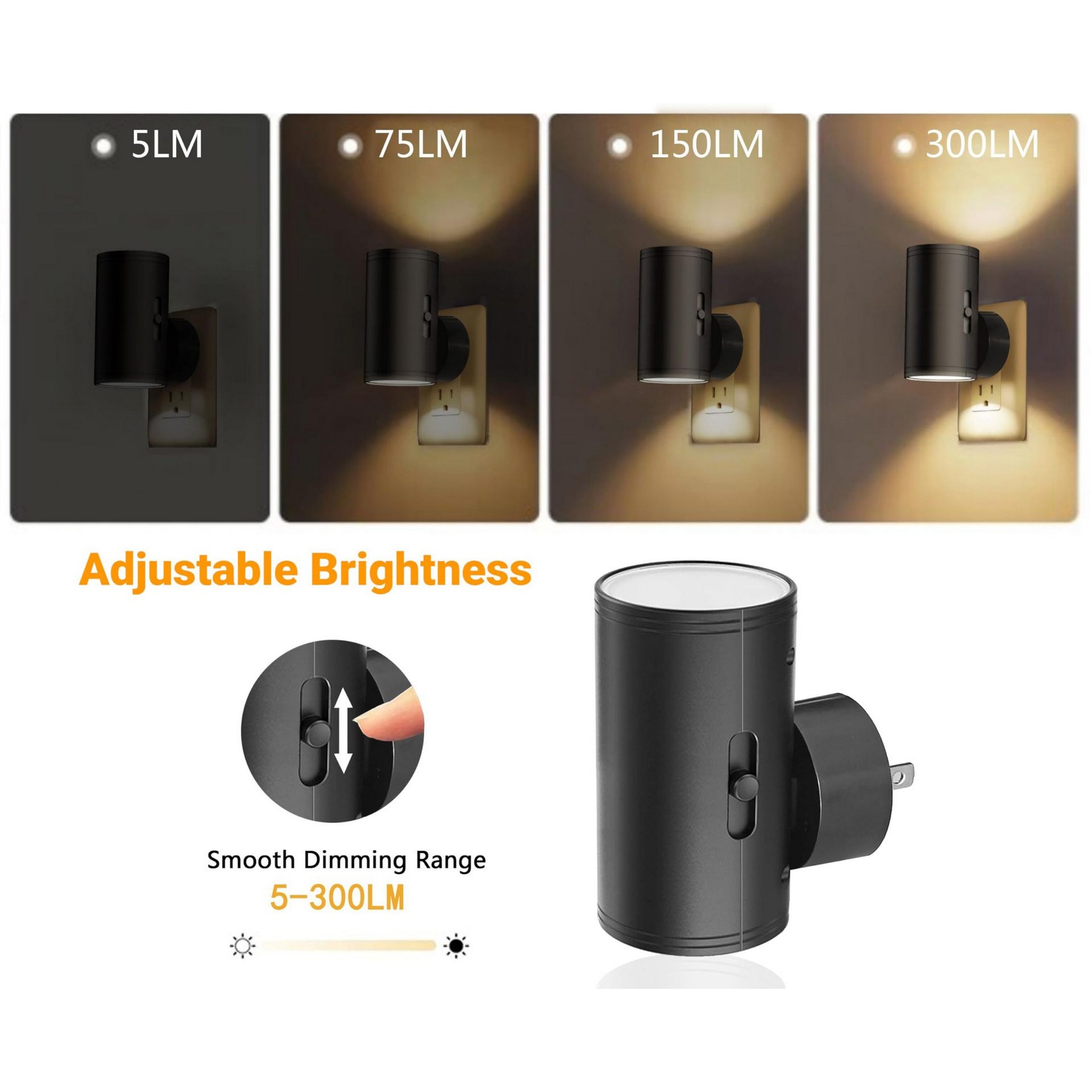 Nightlight Dimmable Lighting Plug in Night Light for Bedroom 3