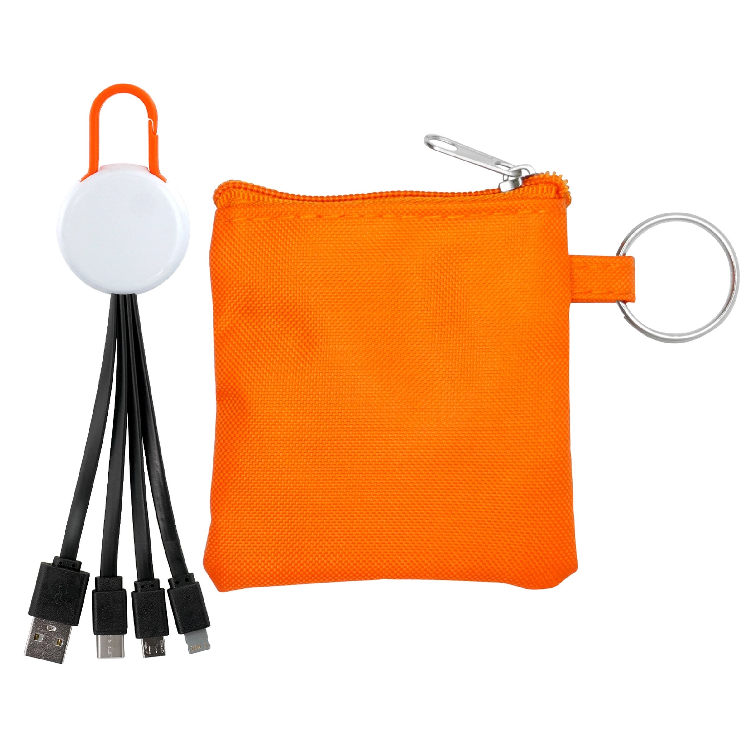 White Colorful Clip Cable Pouch Set 14