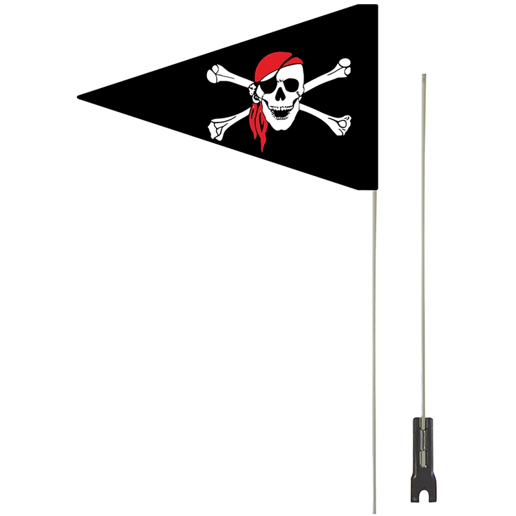 12" x 18" Double Sided PVC Bike Flag with Pole and Bracket 5