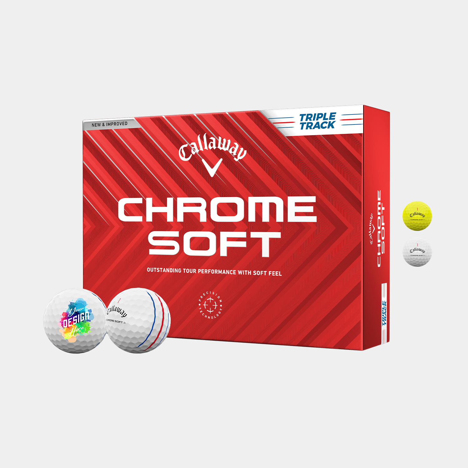 Callaway® 12 Pack Chrome Soft Triple Track Golf Balls 1
