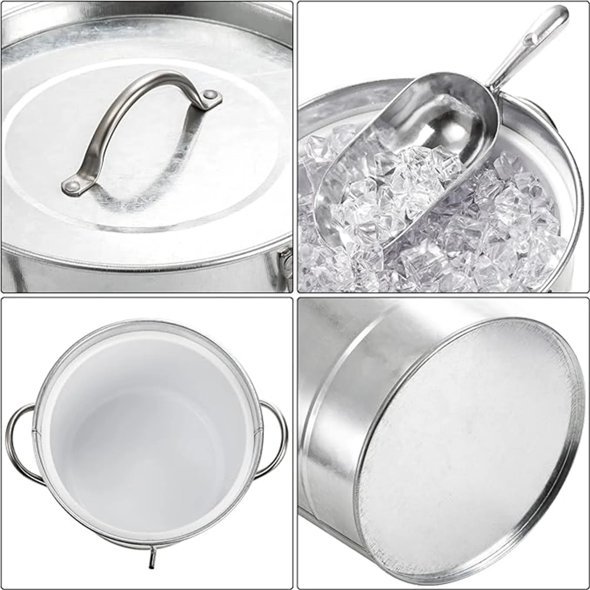Ice Bucket with Spoon Lid, for Parties LOGO Customization 3
