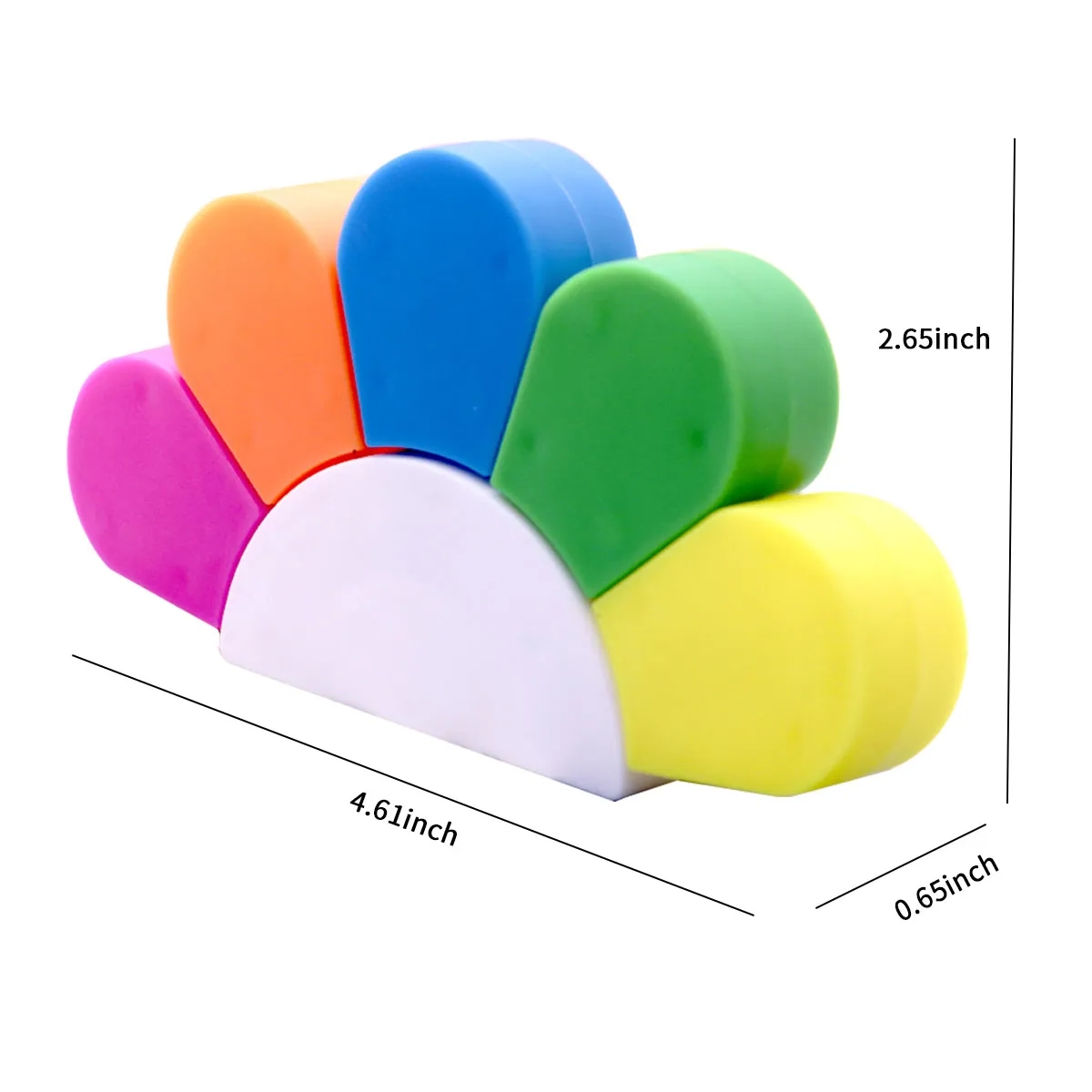 Half Flower Multi-Color Stationery Fluorescent Pen 4
