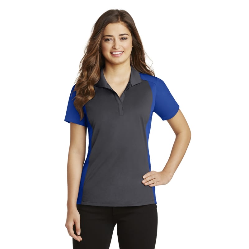 Sport-Tek Women's Colorblock Micropique Sport-Wick Polo. 52