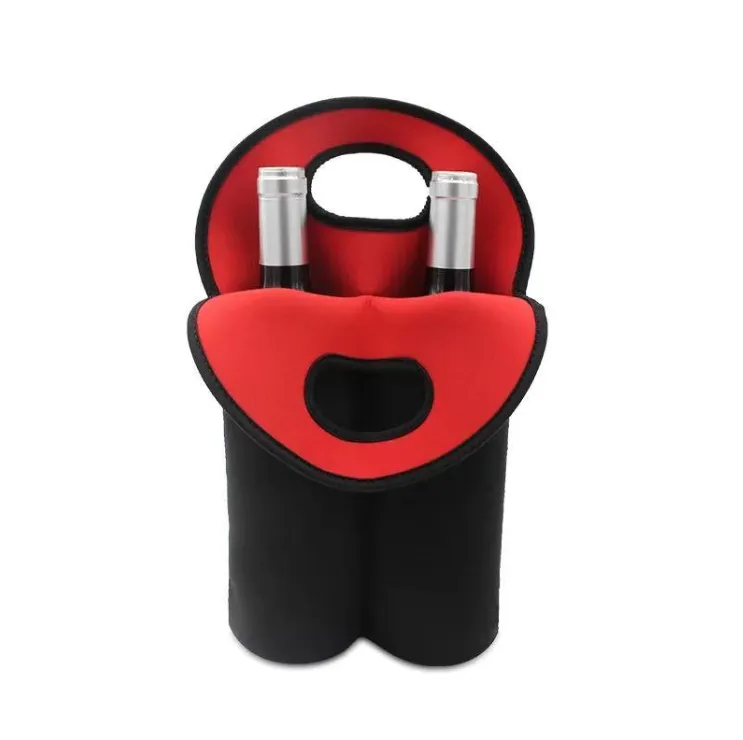 Two Bottle Insulated Neoprene Wine Holder 5