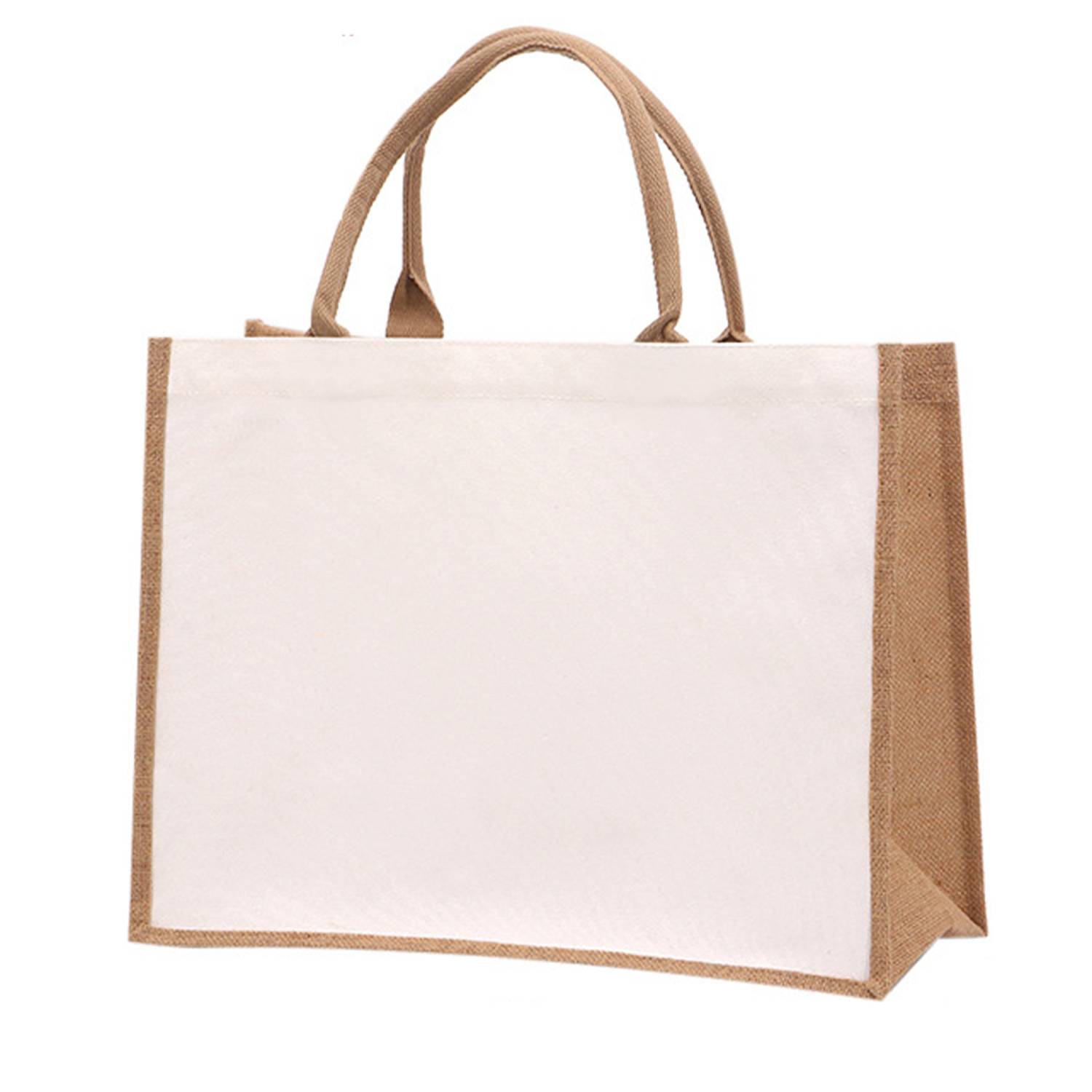 Reusable Jute Burlap Tote and Grocery Shopping Bag 3