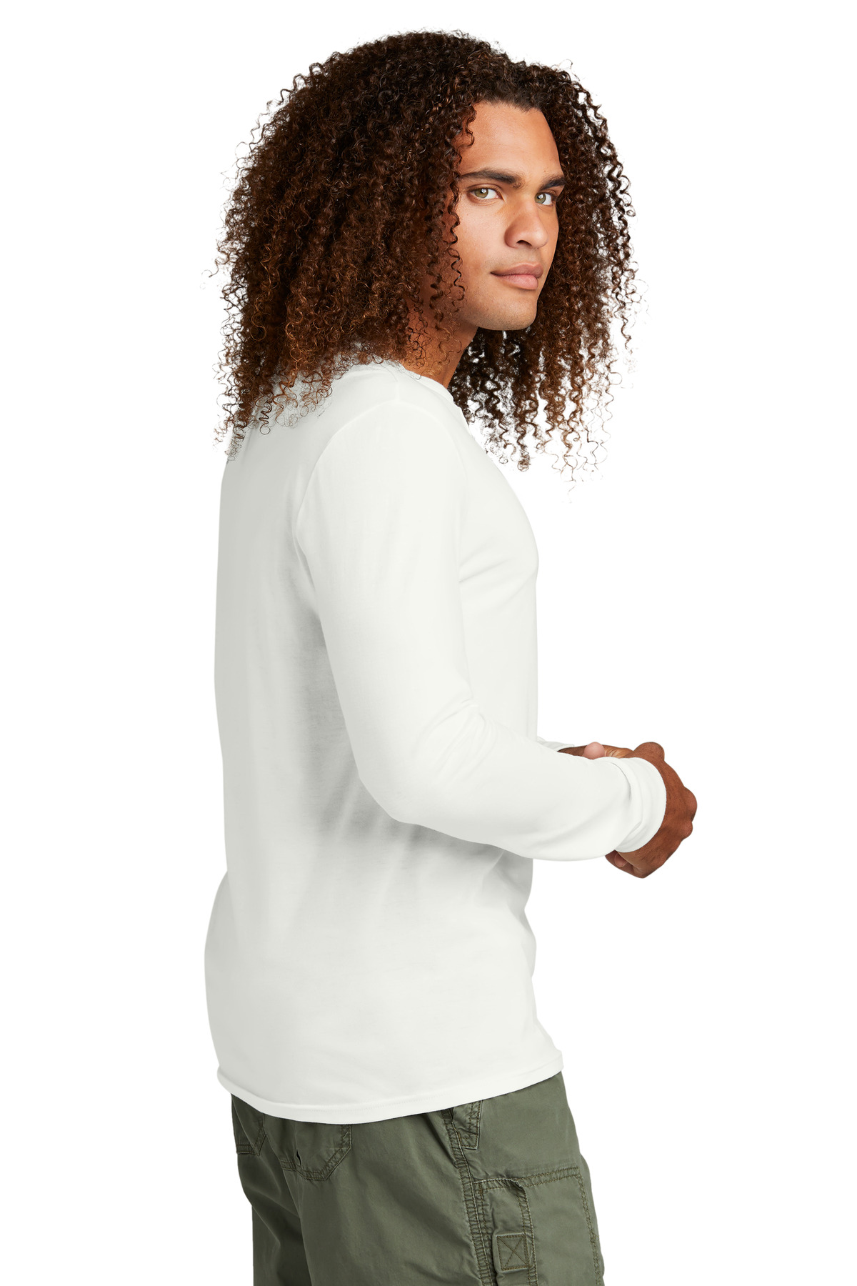 District Perfect Tri Long Sleeve Henley DT145 40