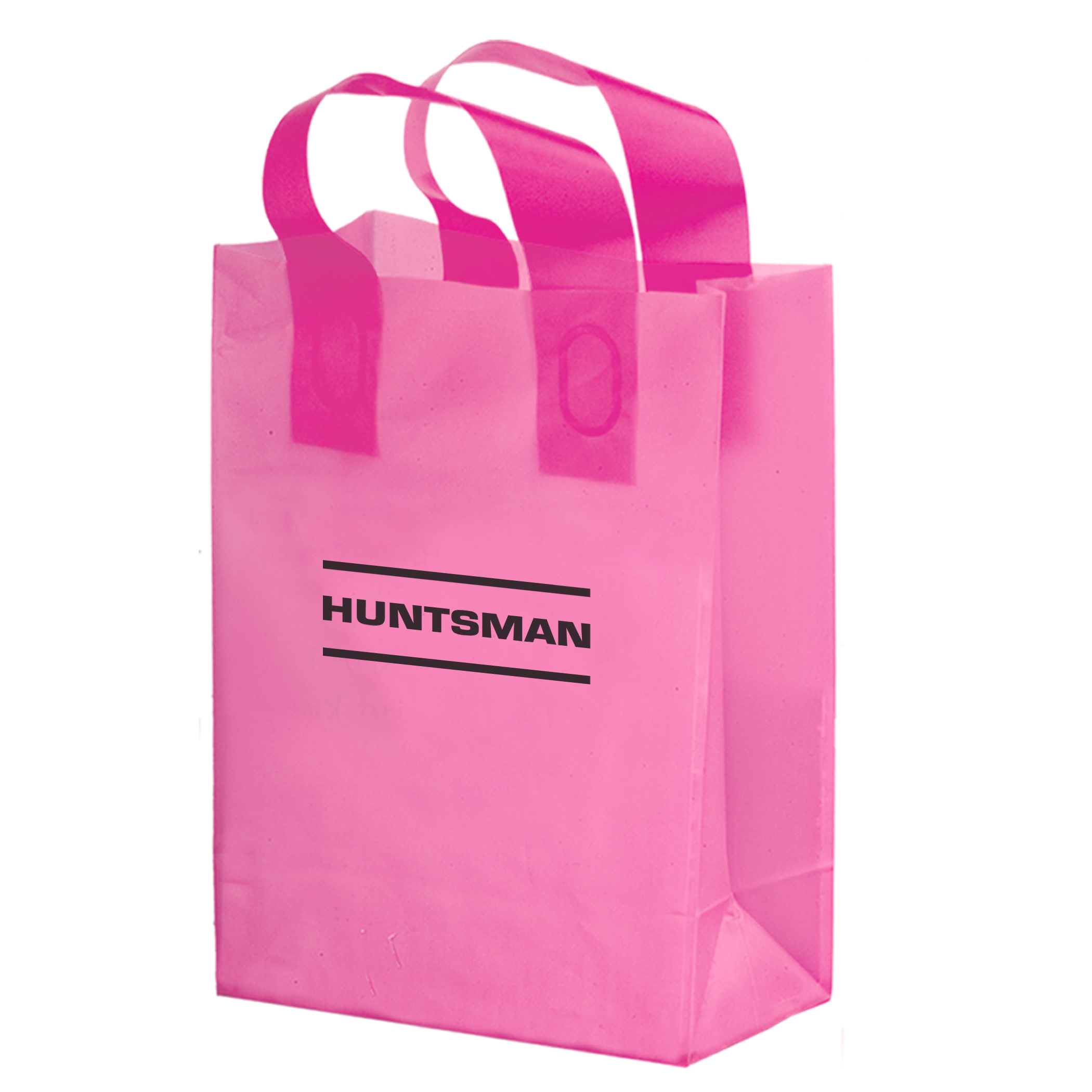 Color HDPE Frosted Soft Loop Shopper 12