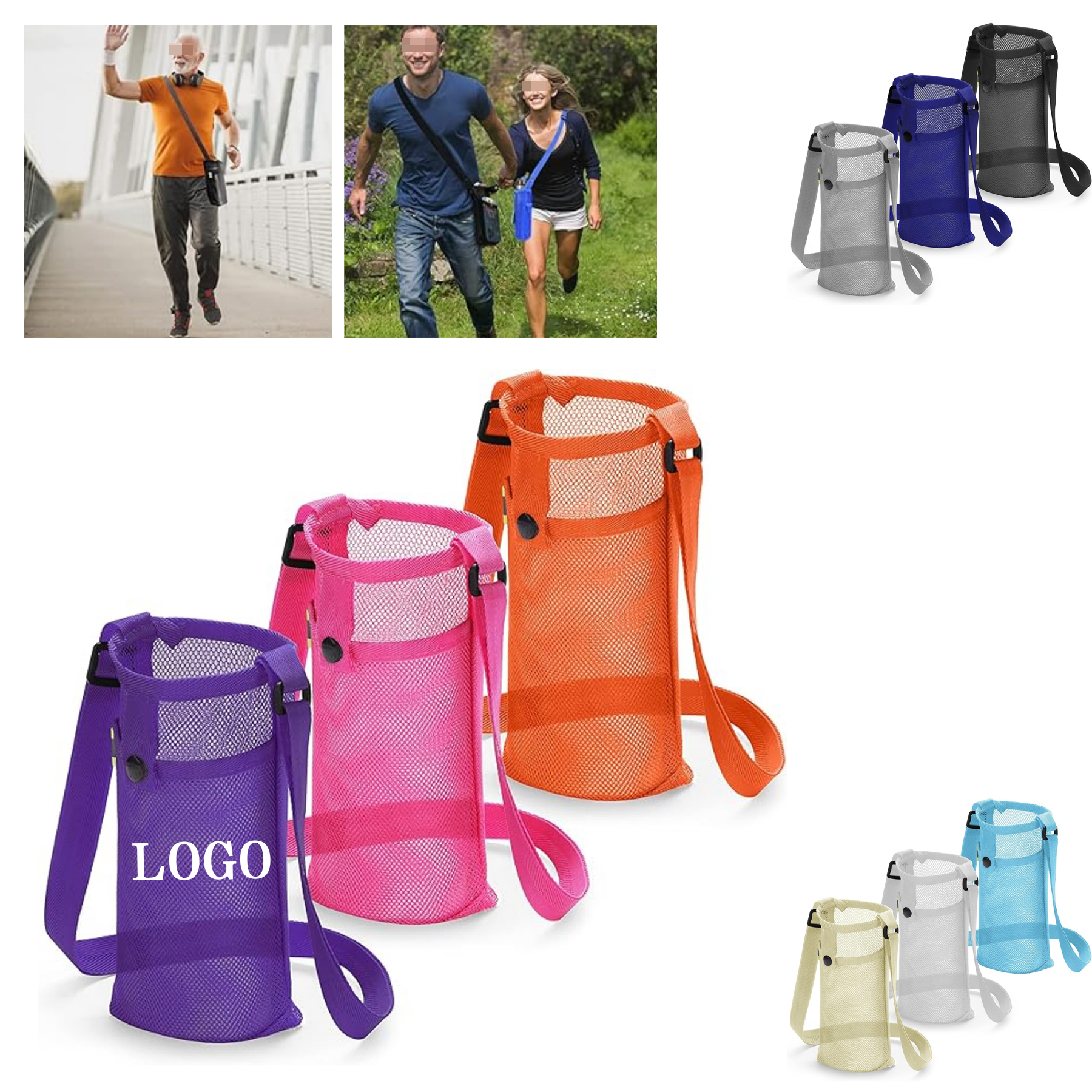 Water Bottle Carrier Mesh Bag 3