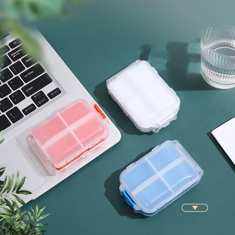8 Compartments Pill Organizer Portable Pocket Pill Box Dispenser 14