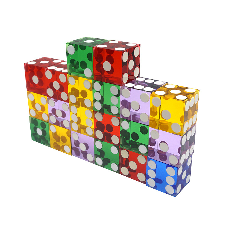 Acrylic Right Angle Roll Dice 10