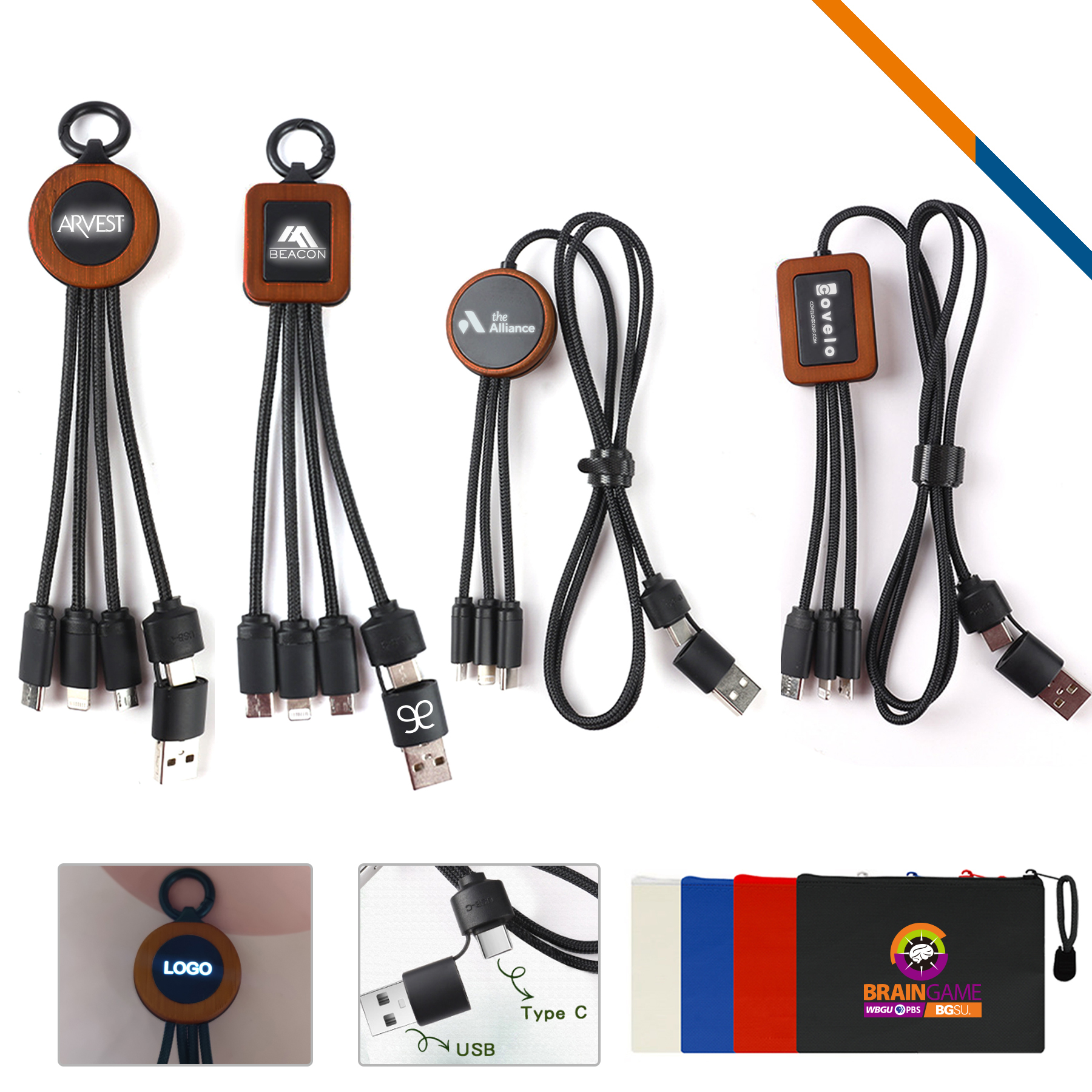 Pictol Bamboo 5in1 Charging Cable 6