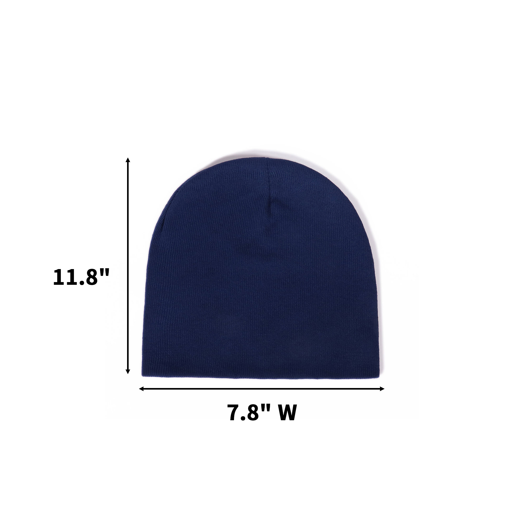 Acrylic Knit Beanie One Size 11.8" By 7.8" 4