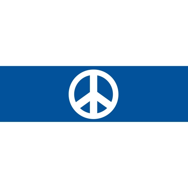 Blue Peace Window Decals 3" x 10" 2