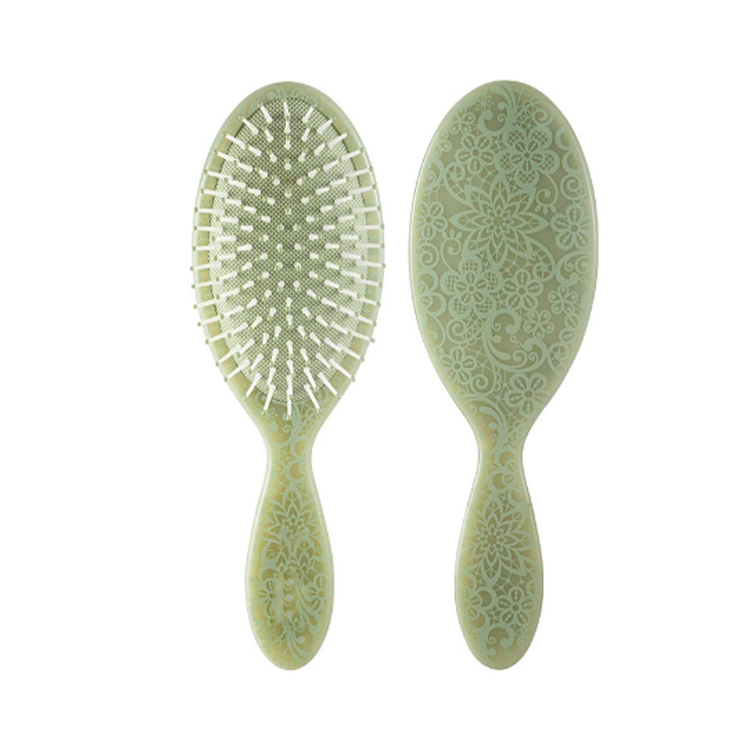 Totem Print Oval Hair Brush - Women's Massage Comb 3