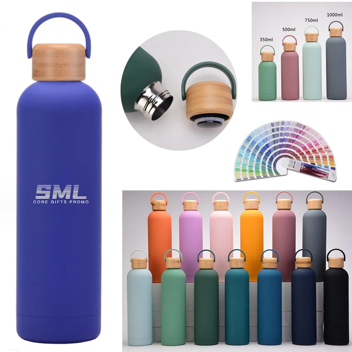 32oz Wall Vacuum Stainless Thermos Bottle with hand, custom water bottle with logo imprint 2