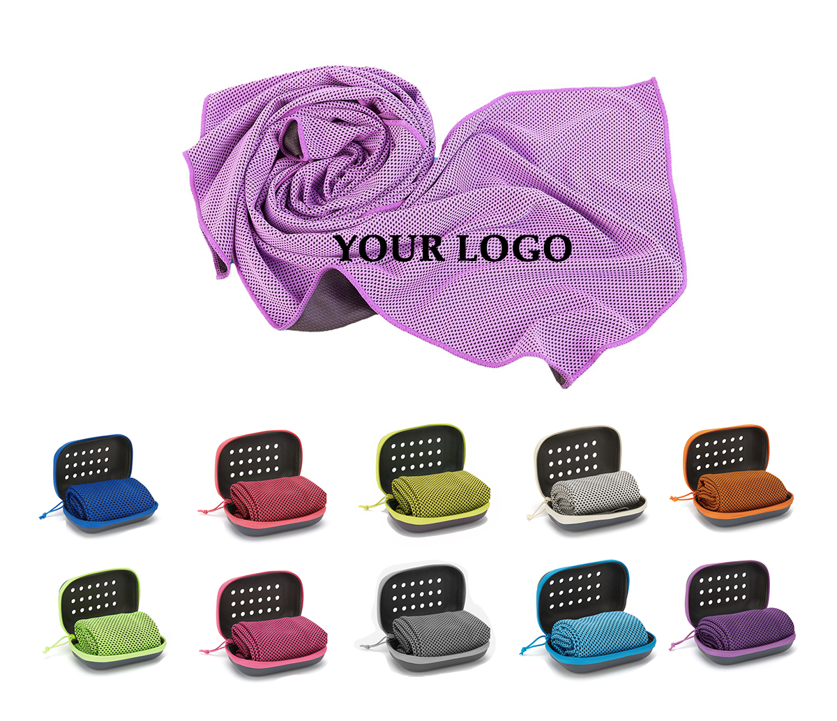 Super Dry Cooling Towel With Silicone Case 2