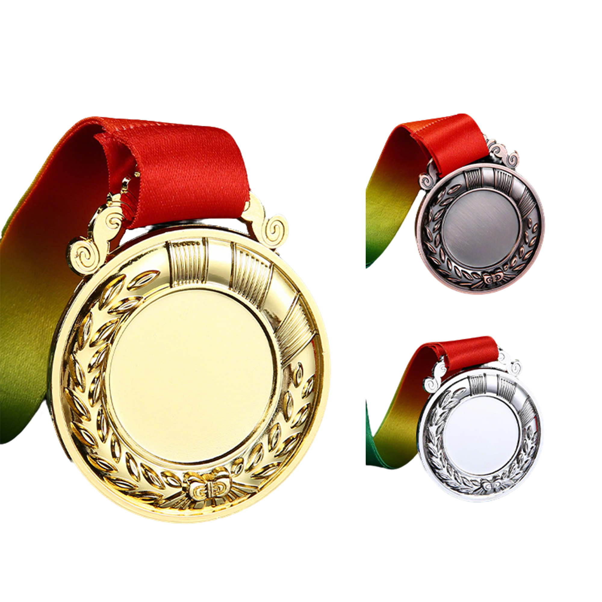 Zinc Alloy Medal 2.5" Diameter With Ribbon 17.2" Length X 1" Width 3