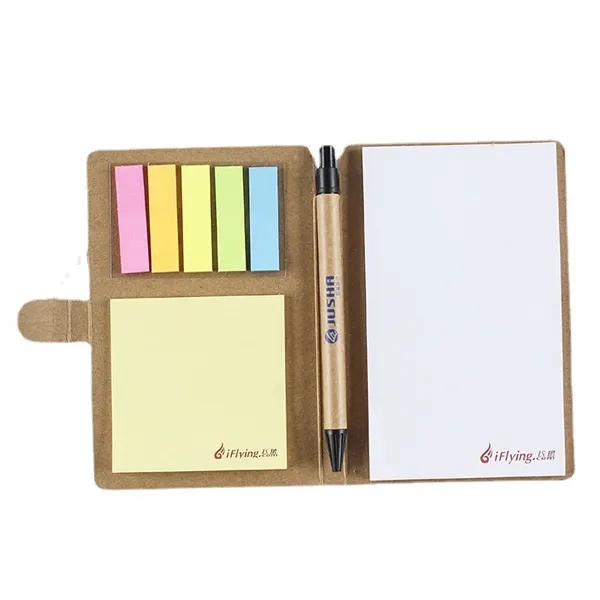 Kraft Notepad with Sticky Notes and Pen 5