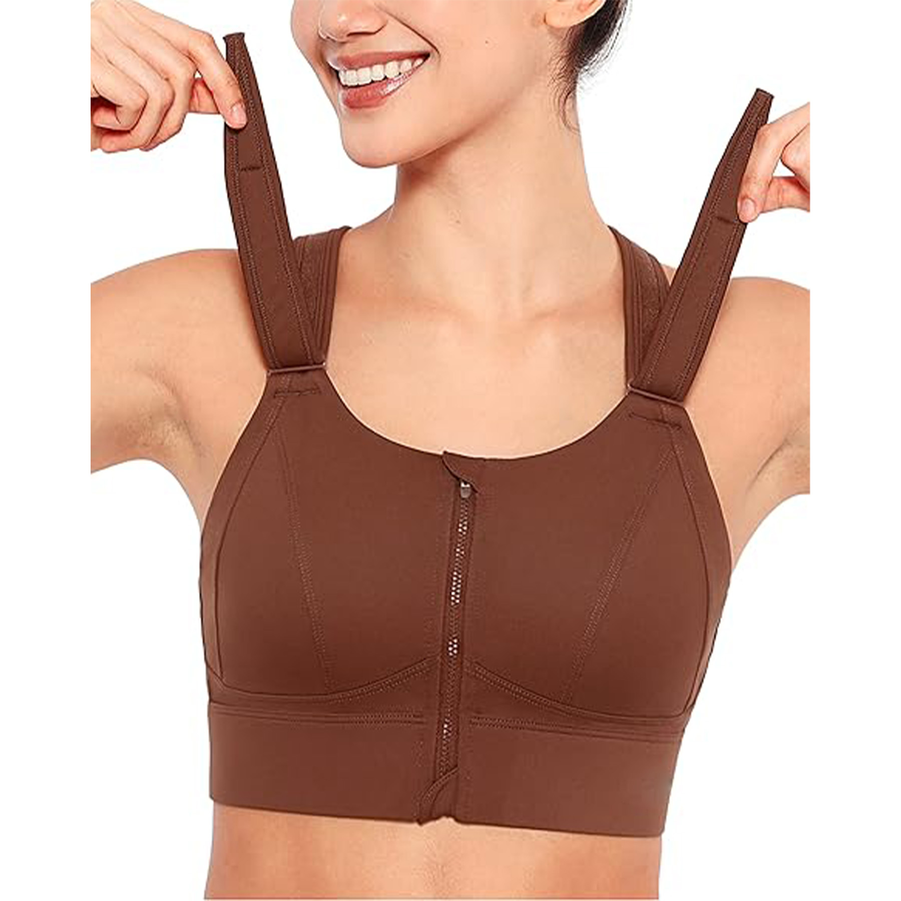 Women's Adjustable Zipper Front Bra 7