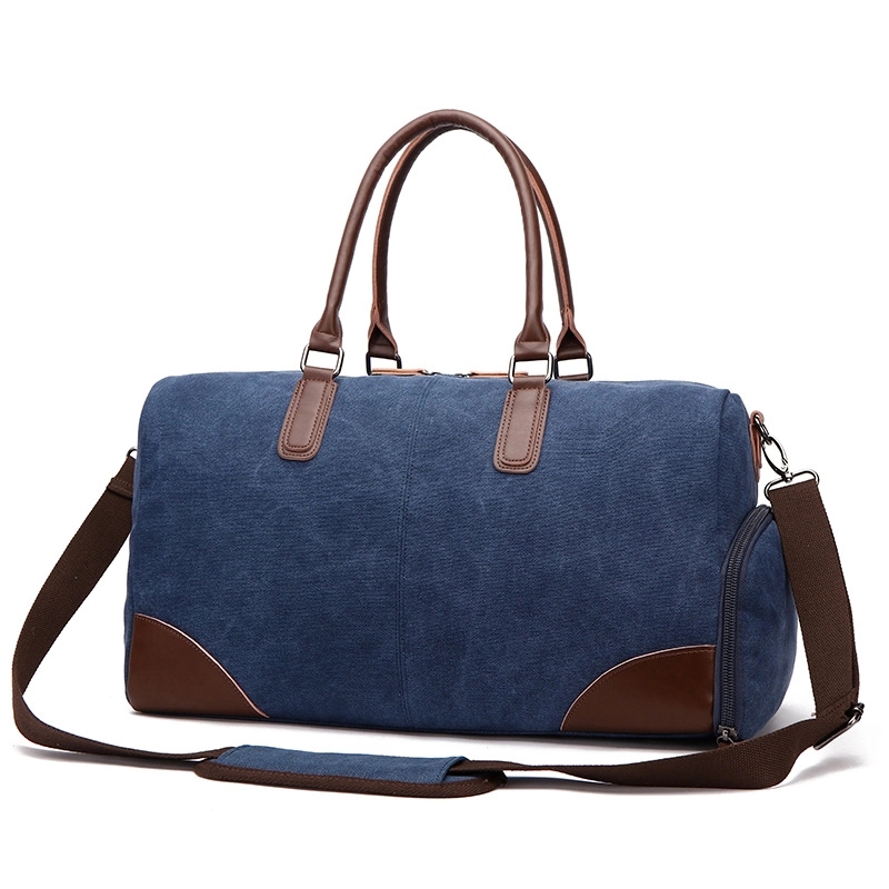 Canvas Travel Tote Bag Fitness Strap Shoe Compartment Design 10