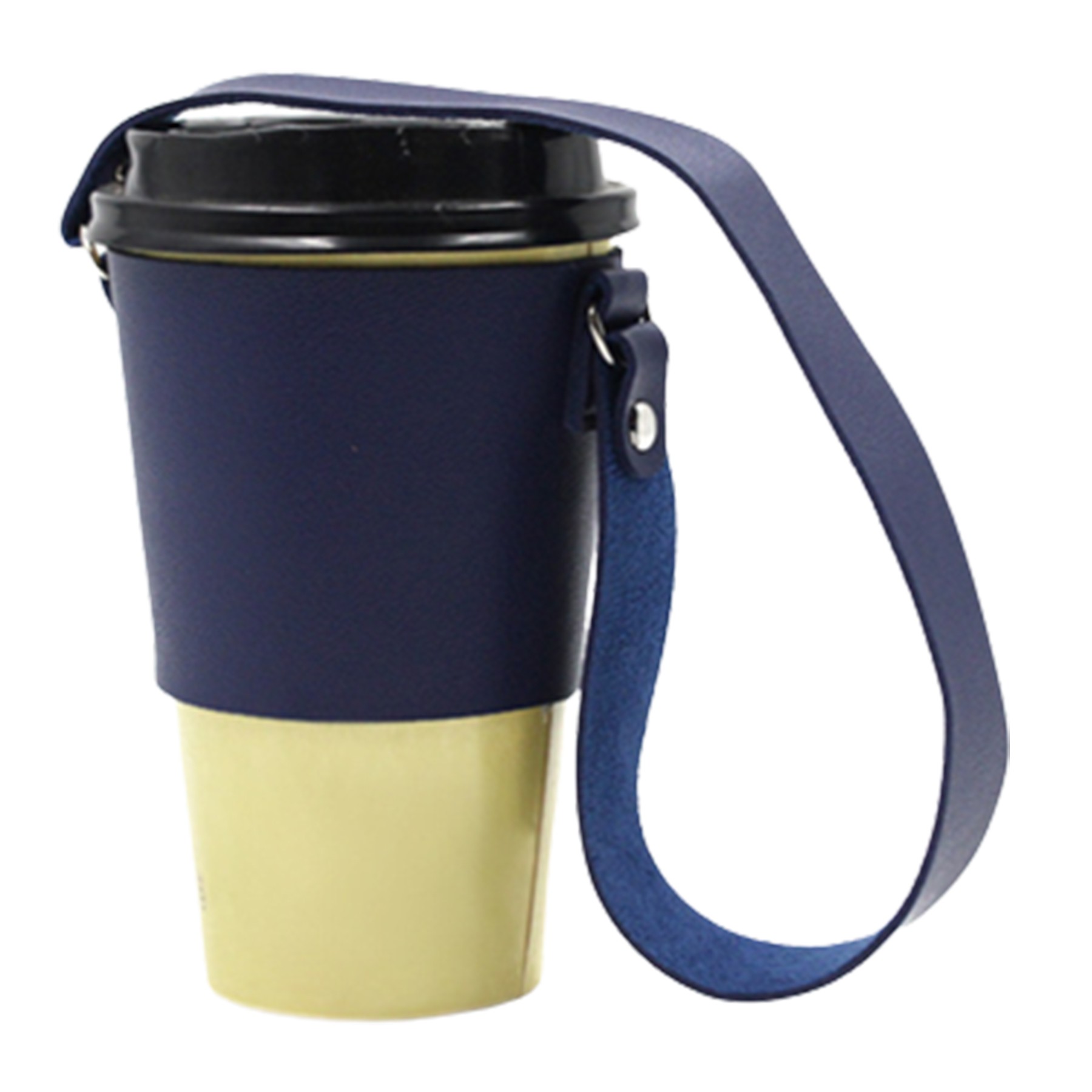 Leather Beverage Cup Holder Carrier 5