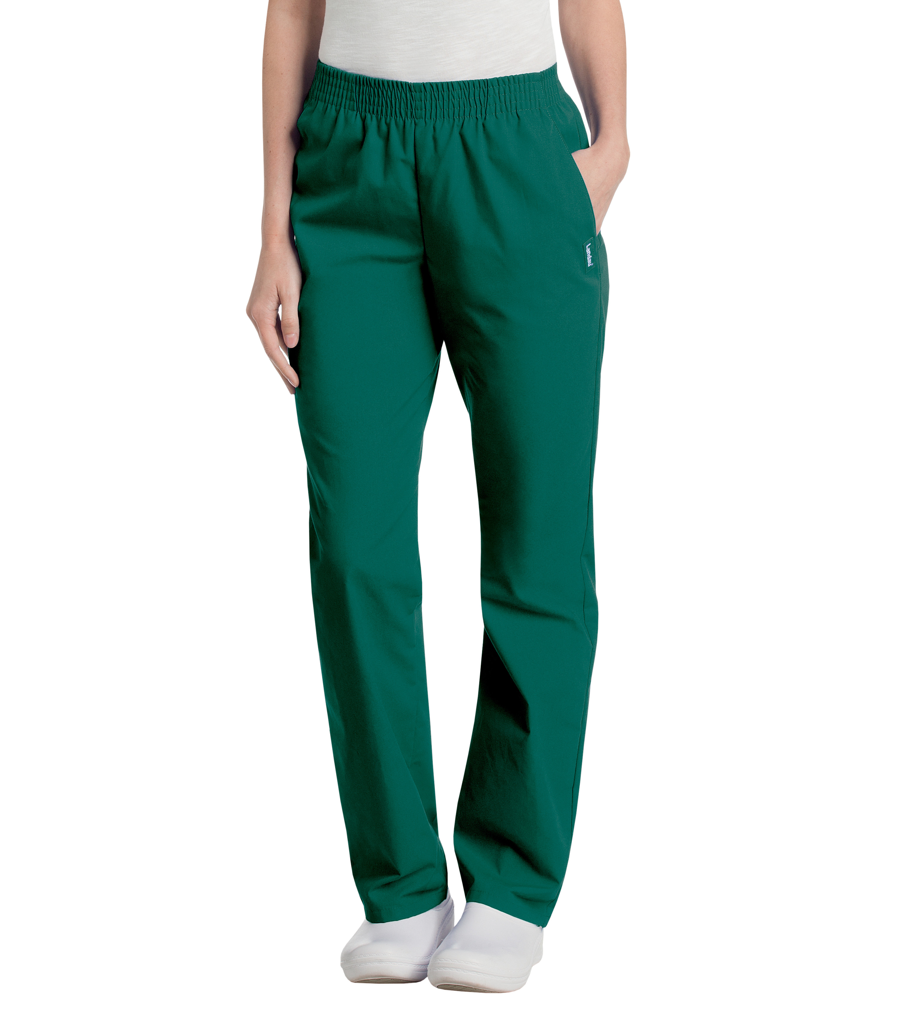 Landau - Essentials - Women's Two-Pocket High-Rise Elastic Waist Straight Leg Pant 21
