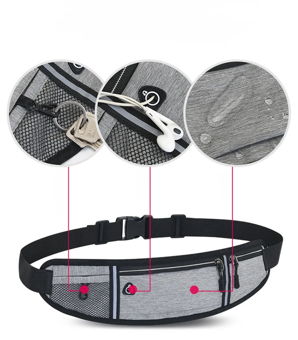 Water-proof Hidden Sports flexible Waist Bag 7