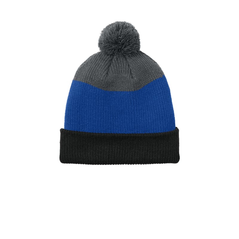 Port Authority Cozy Striped Pom Beanie 2