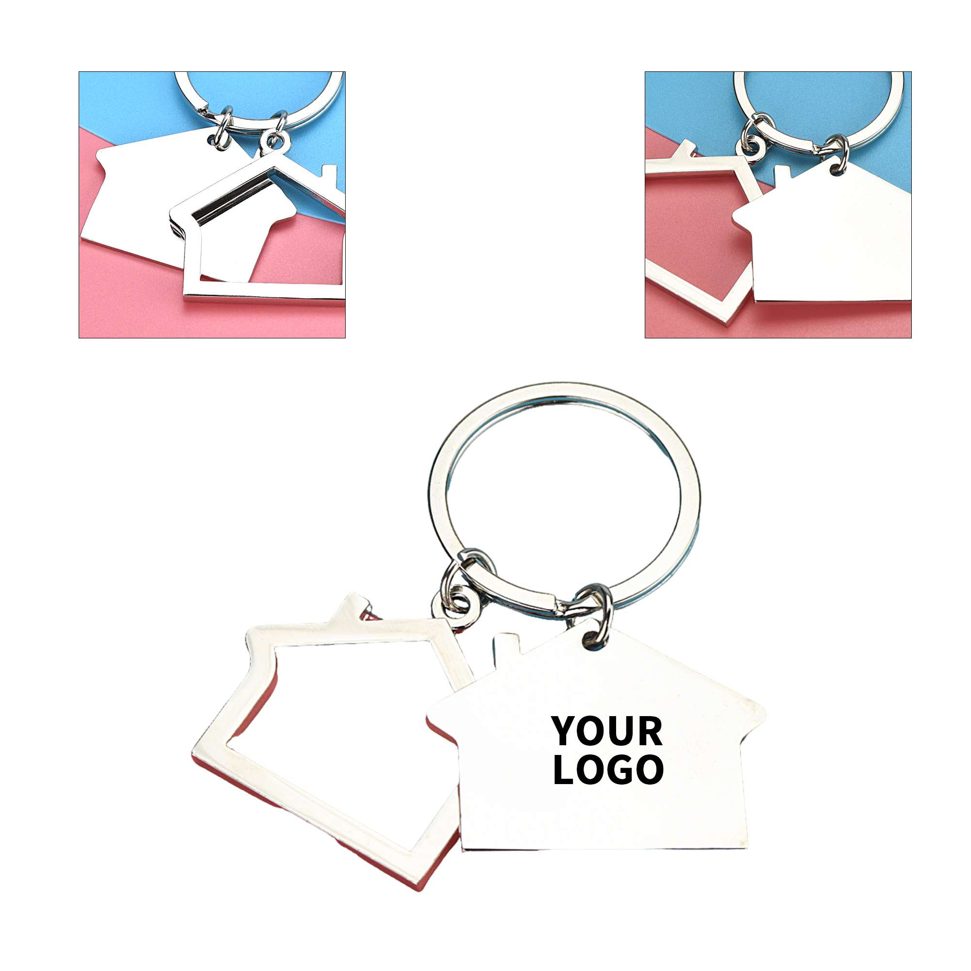 House Shape Metal Key Tag 2
