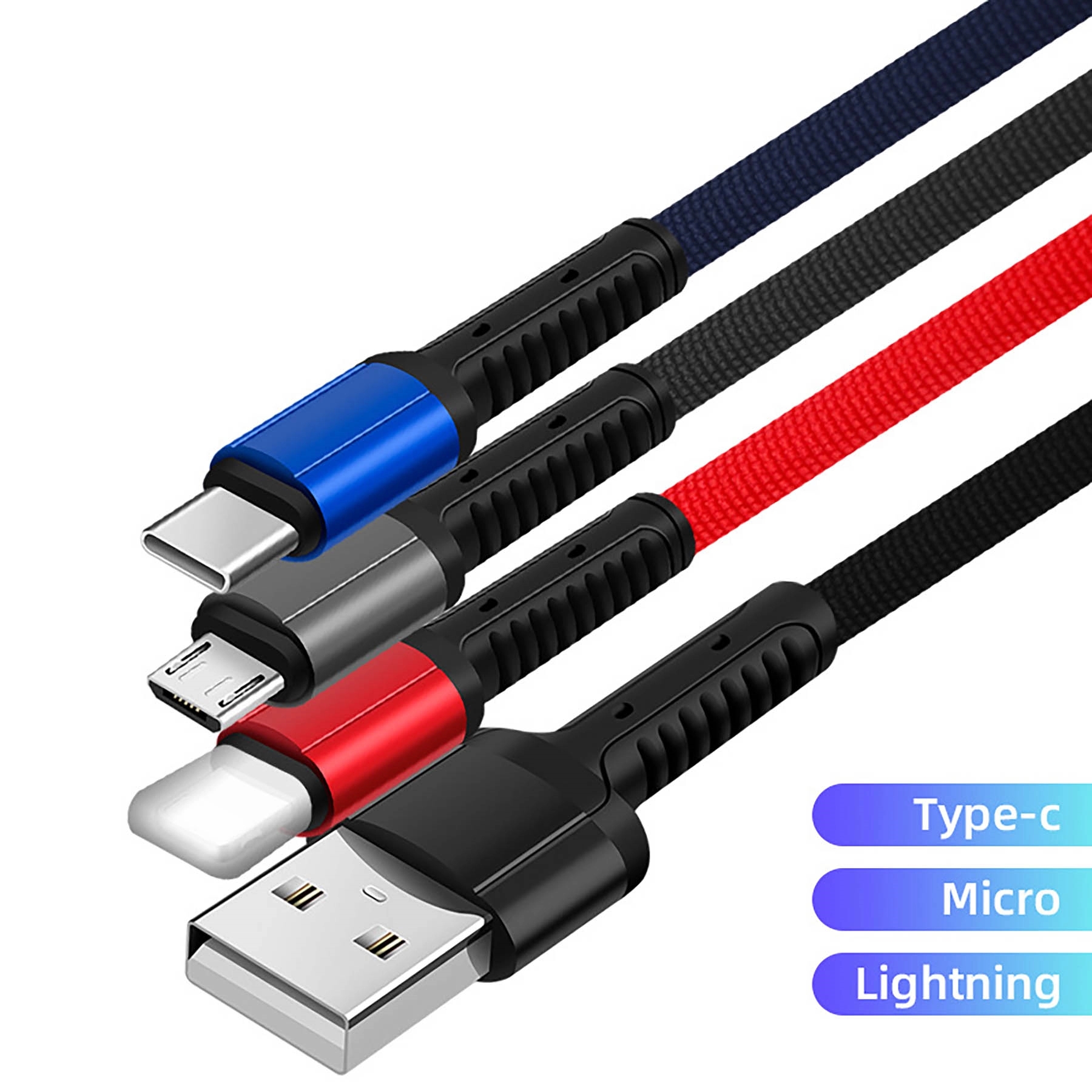 Key Chain Multi Charging Cable Portable Travel Short Cords 2