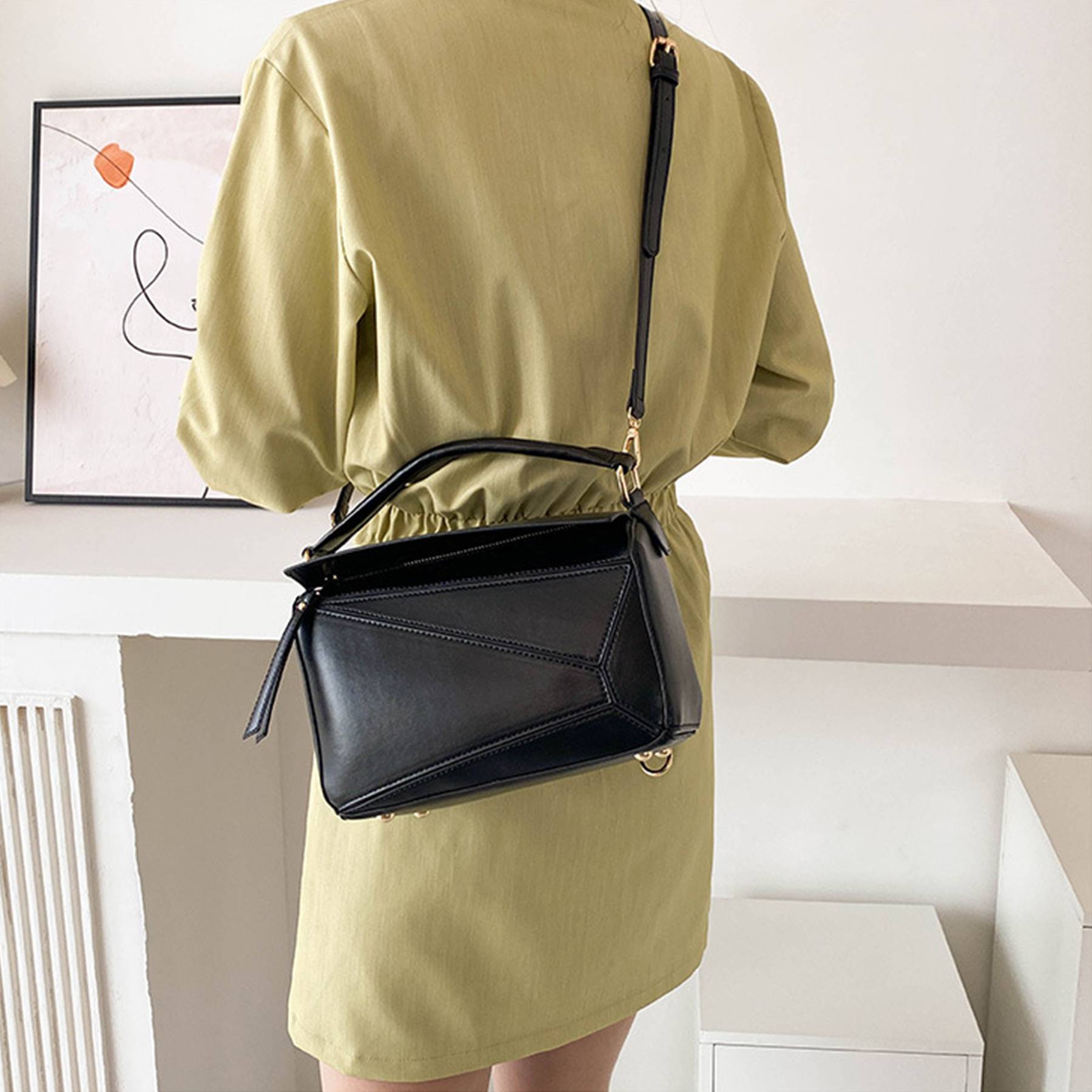 PU Contrast Crossbody Handbags Shoulder Bag For Women 10