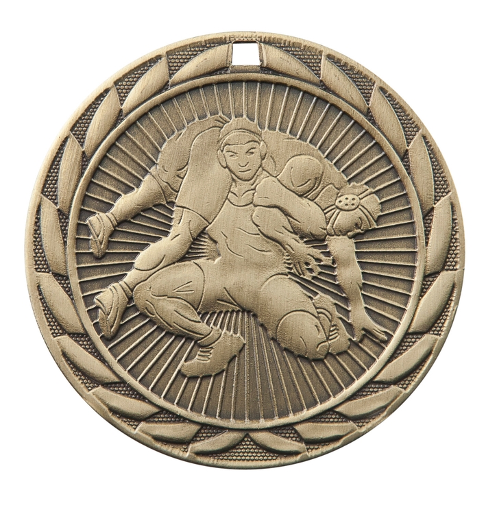 Wrestling Fe Iron Medal 2" 1