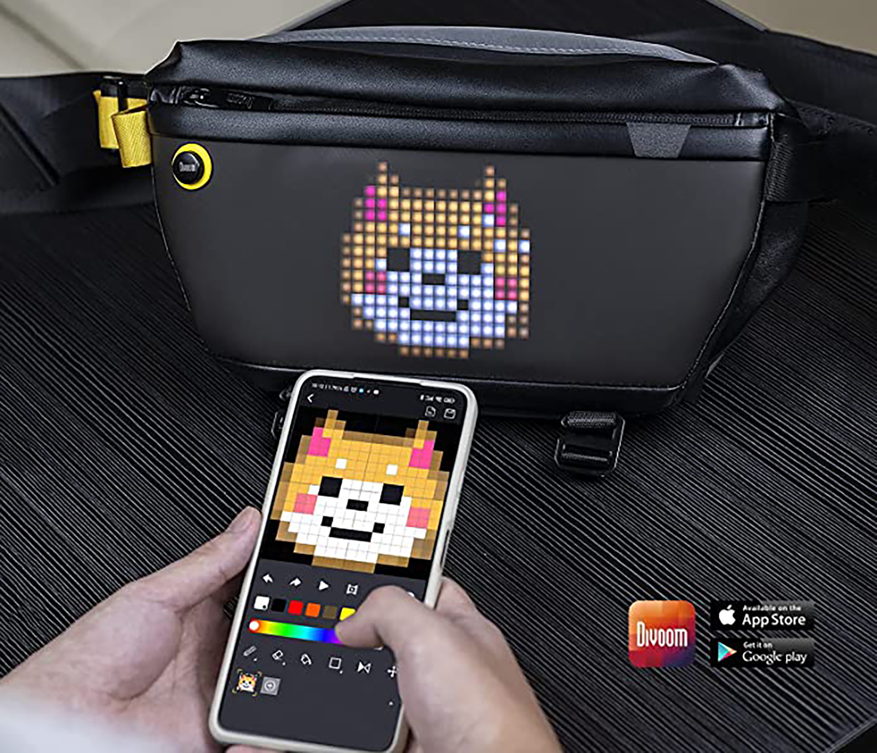 LED Display Waterproof Travel/Cycling Crossbody Bag 12