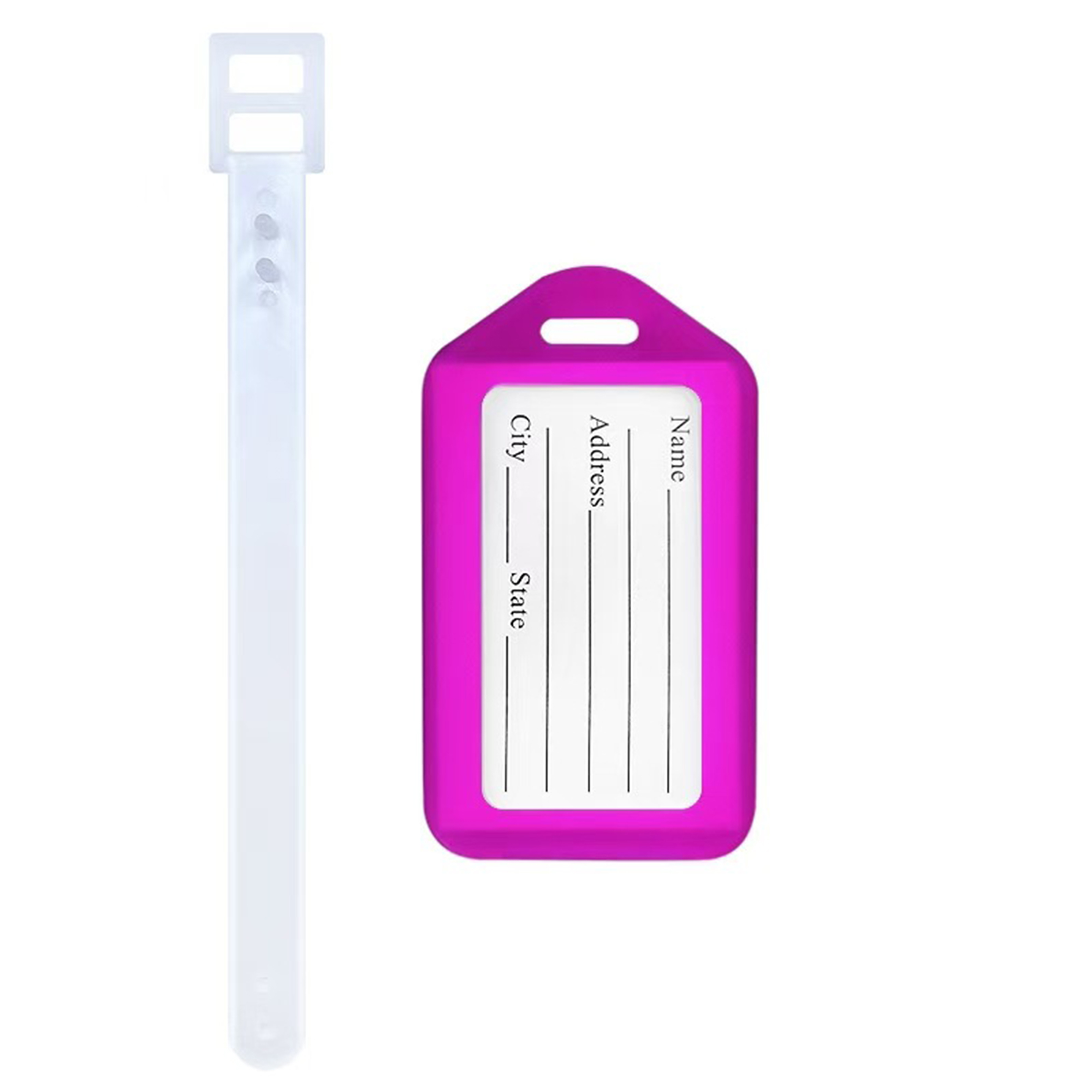 Durable Plastic Luggage Tag With ID Card 13