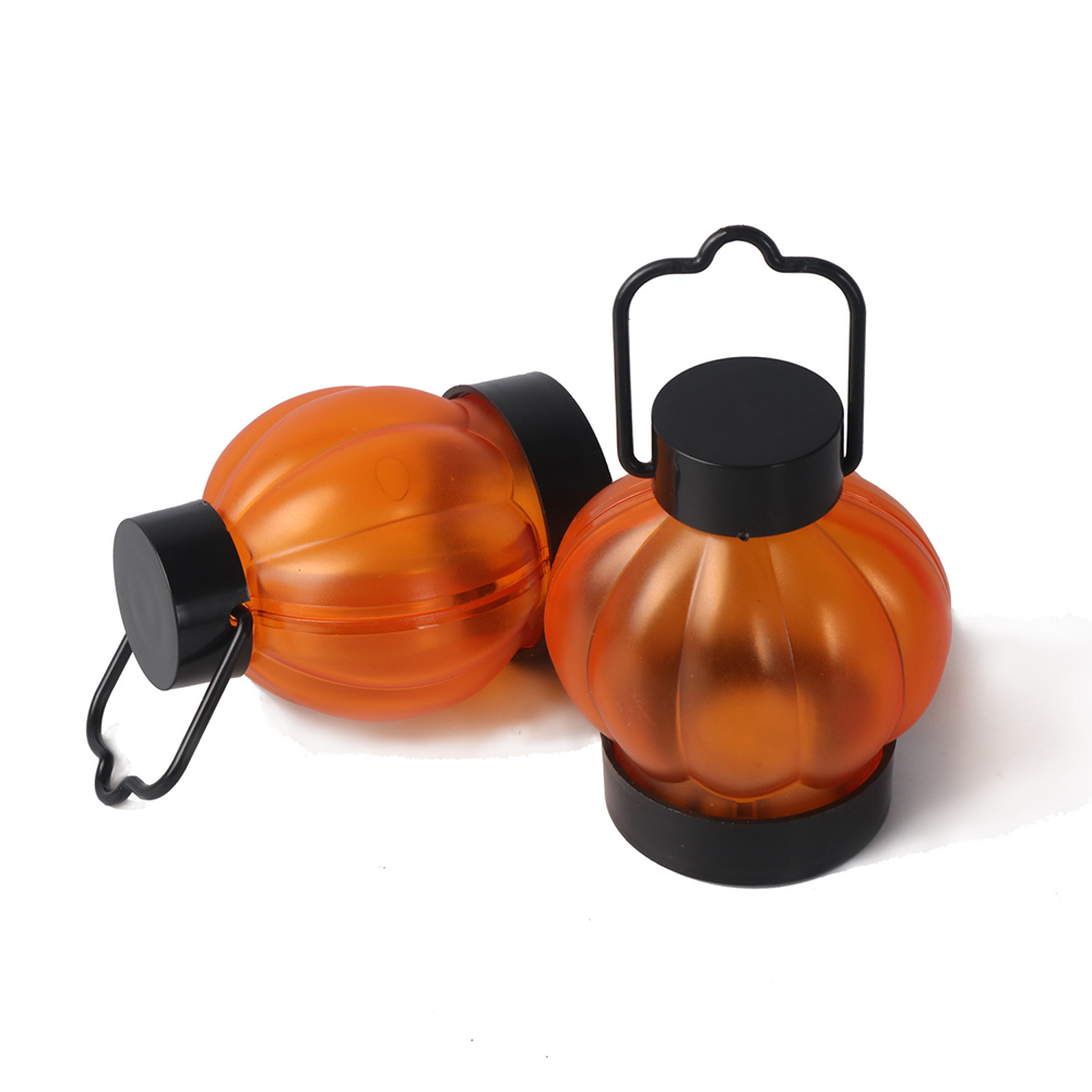 Pumpkin Grimace Lantern Flickering Halloween Light 4