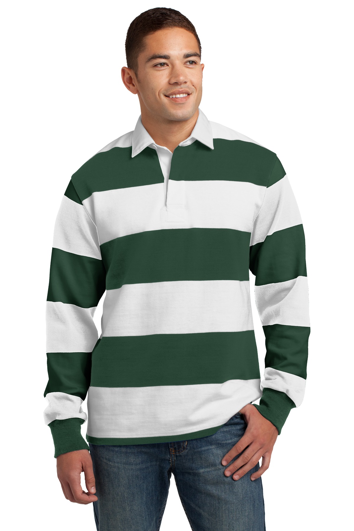 Sport-Tek Classic Long Sleeve Rugby Polo. ST301 13