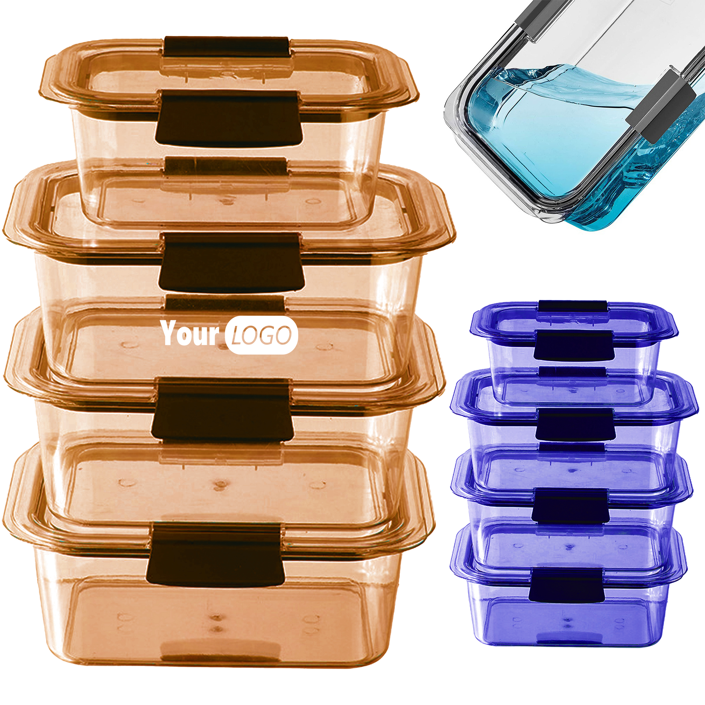 Plastic Leak-Proof Food Containers With Secure Locking Lid 3
