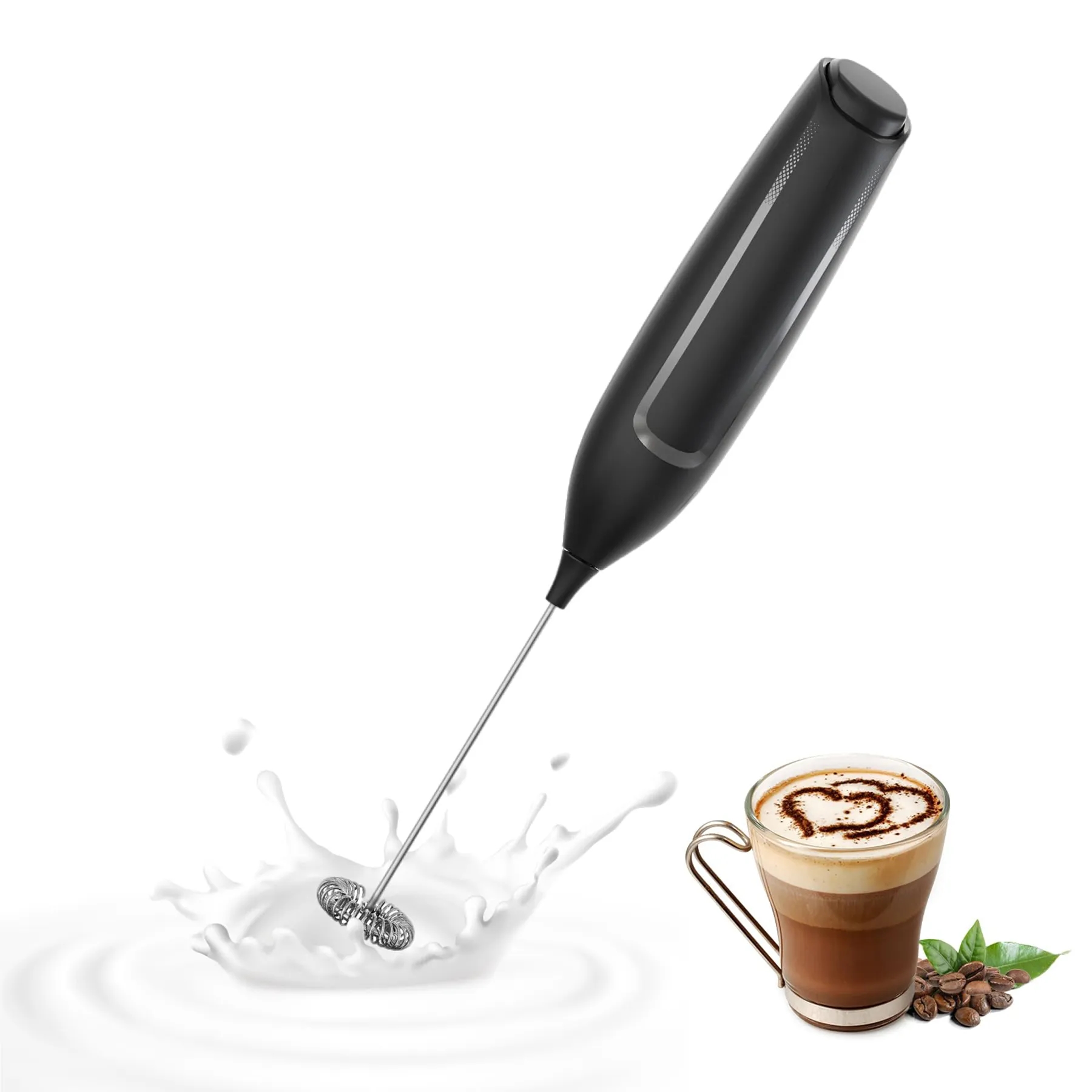 Stainless steel Handheld Electric Milk Frother 2