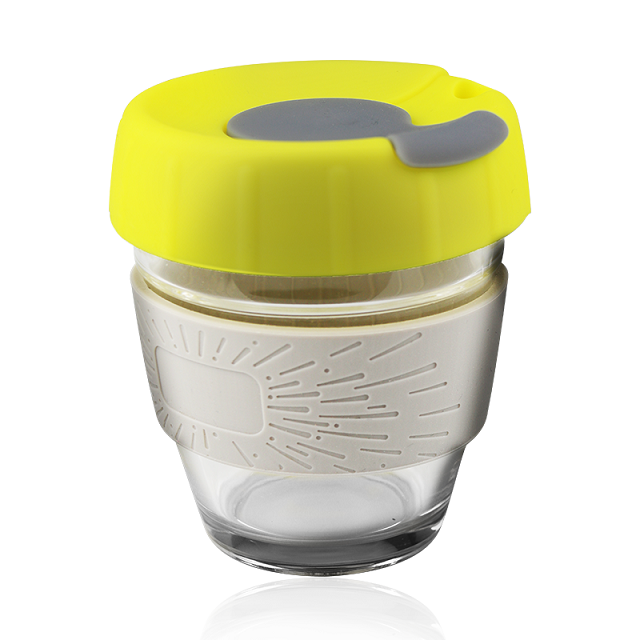 Glass Coffee Mugs with Silicone Holder 12 oz 2