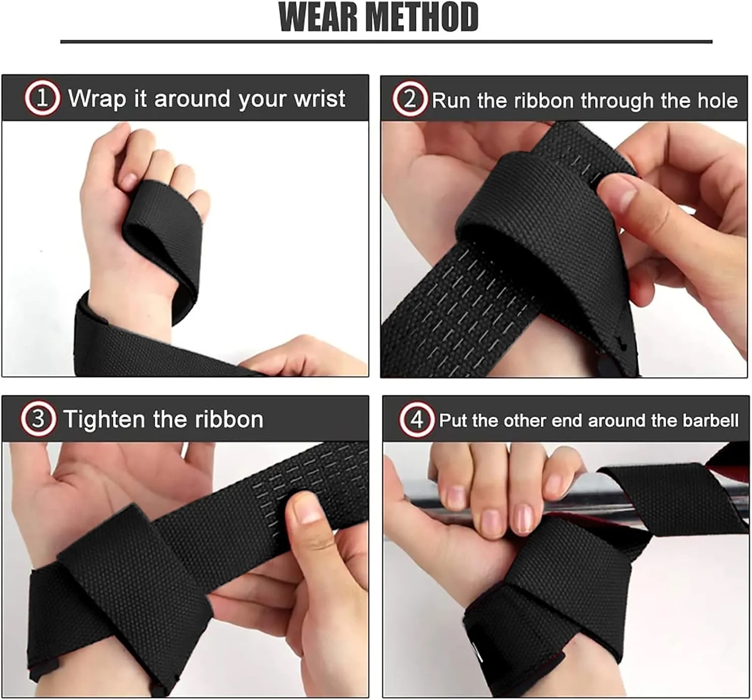 Cotton Hard Pull Wrist Lifting Grips Band-Deadlift 3