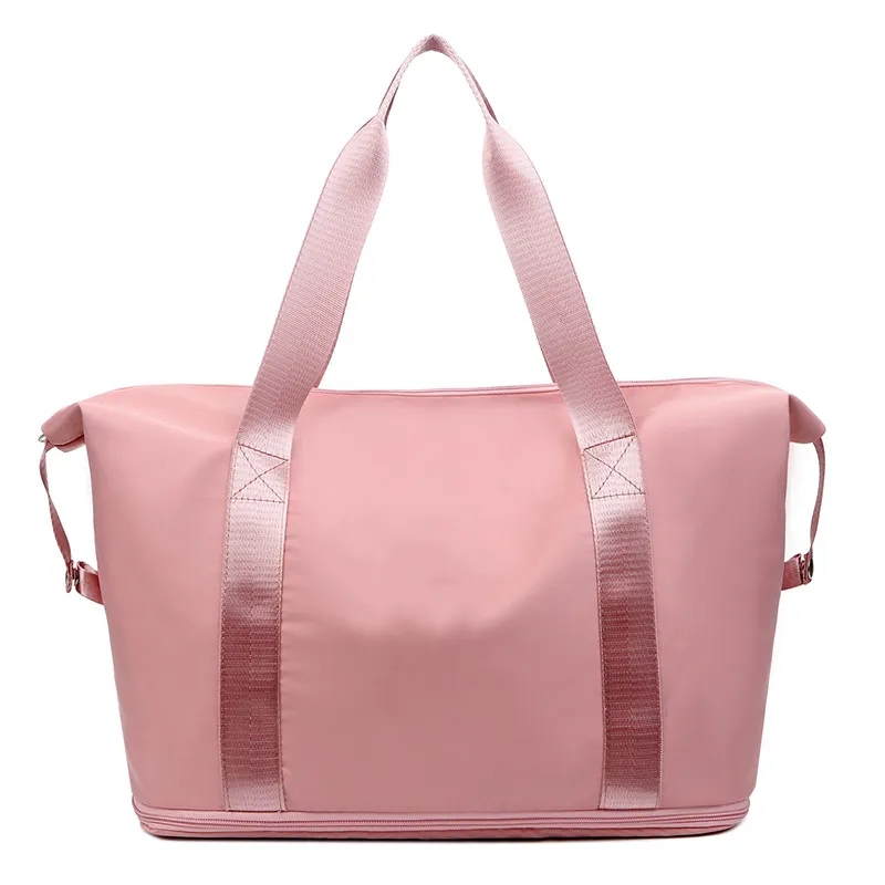 Custom Large Capacity Folding Travel Bag with Luggage Sleeve 3