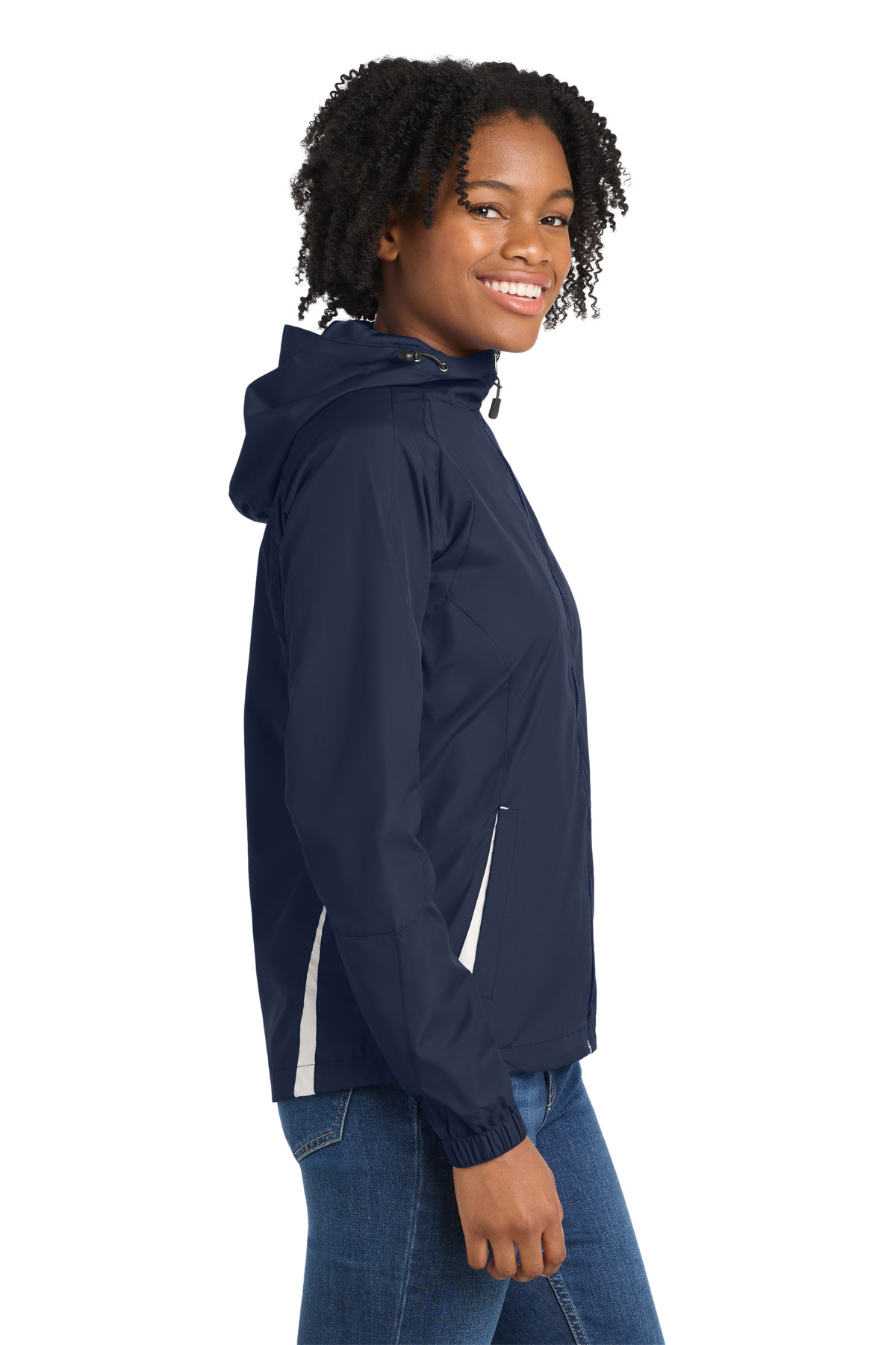 Sport-Tek Women's Colorblock Hooded Raglan Jacket. LST76 29